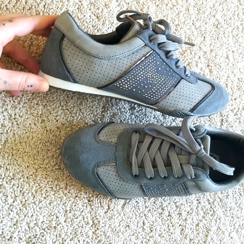 Gray sneakers
